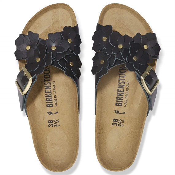 Birkenstock Siena Flower Embellishment Sandaler, Sort